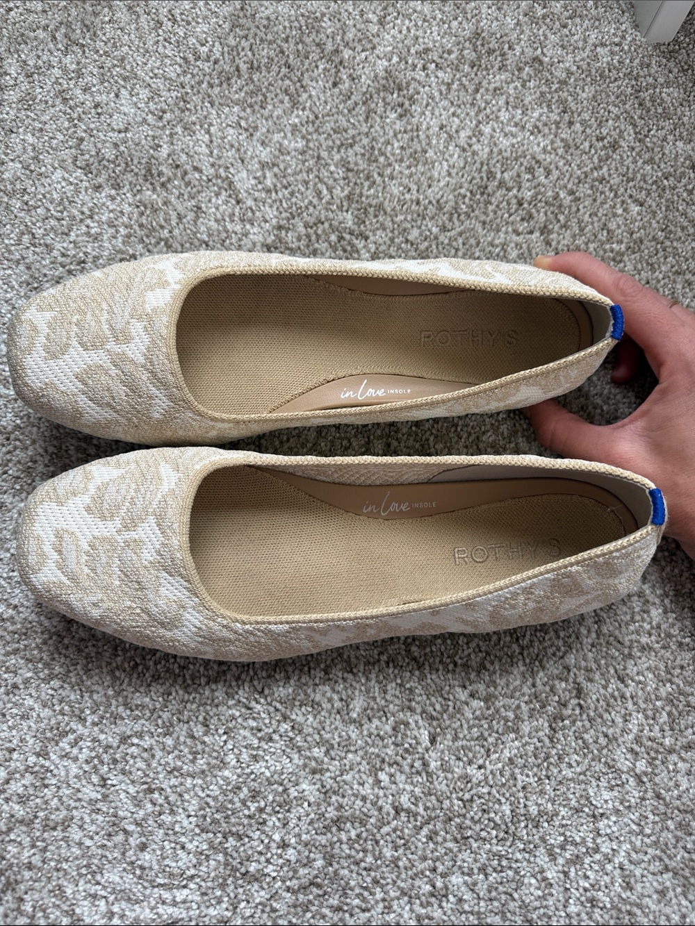 Rothy's Neutral Floral Knit Ballet Flats - Picture 3 of 4